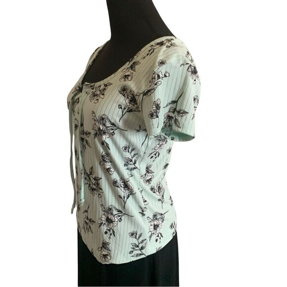 Rue21 Soft Pale Mint Lace Front Top, Size XL - Picture 6 of 8